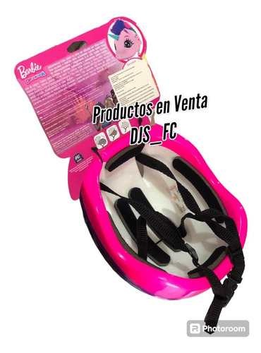 Casco Barbie 3d Con Funda De Peluche Unicornio (Usado)