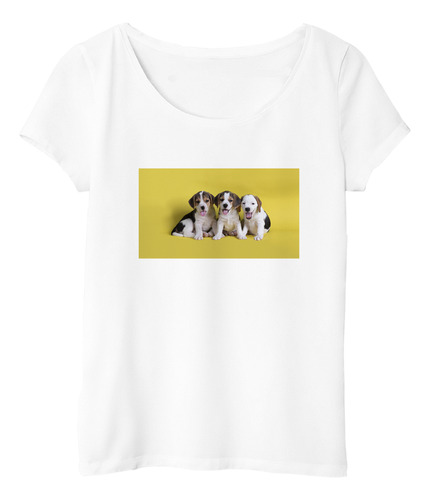 Remera Mujer Perros 6 Perrito Con Camisa De Vestir