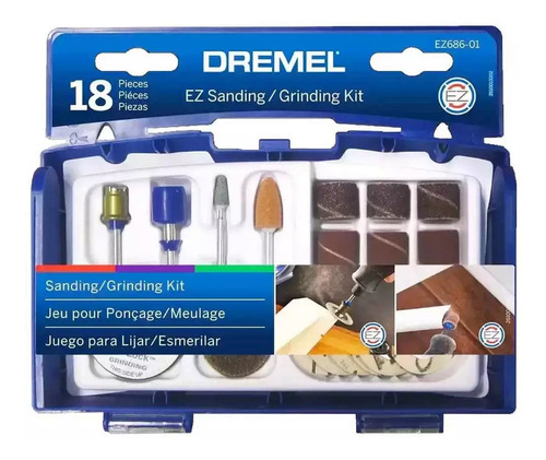 Kit De Lijado Y Esmerilado Easy Lock Dremel Ez686