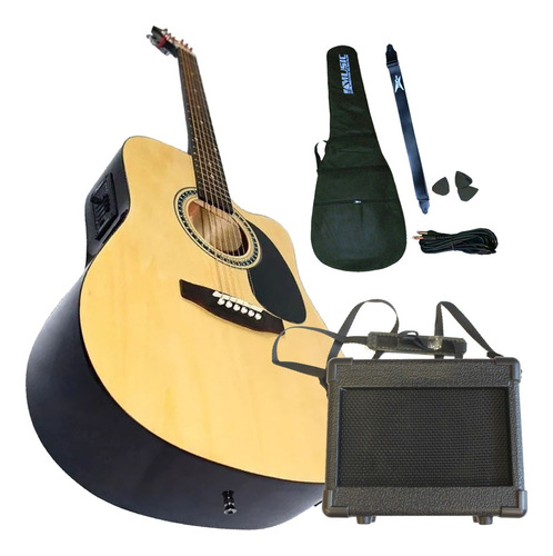 Guitarra Electroacustica + Amplificador 5 Watts + Accesorios