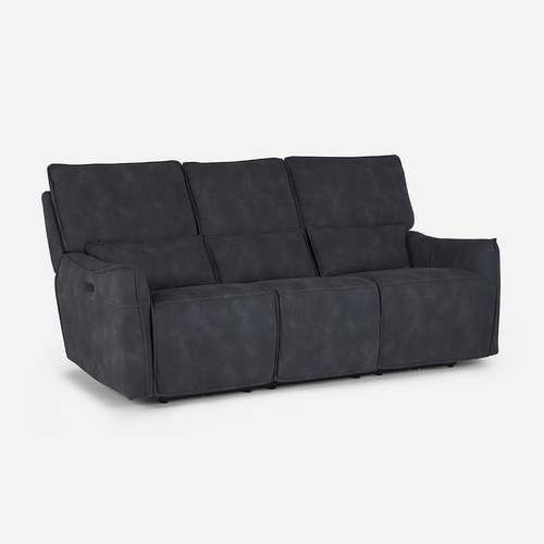 Sofá Reclinable Matt Eléctrico 3 Cuerpos Tela Grafito