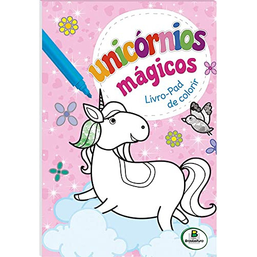 Libro Unicórnios Mágicos Livro Pad De Colorir (rosa) De Bap