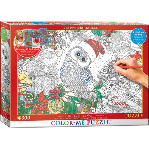 Holly Jolly Buho 300 Piezas Color-me Puzzle