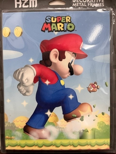 Imagem 1 de 1 de Quadro Metal Decorativo Super Mario
