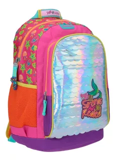 Mochila Primaria Chenson Escolar Happy Girl Sirena Meram Color Rosa Diseño de la tela HG64400-P