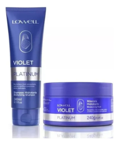Kit Shampoo + Máscara Violet Platinum Lowell Envios Full
