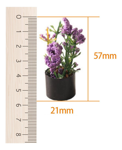 Aplicável A 1/12 Adorno De Bonsái De Flores En Miniatura