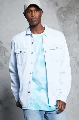 Chamarra de mezclilla forever 21 hombre hotsell