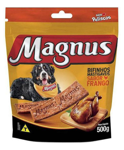 Petisco Mastigável Magnus Bifinho Sabor Frango 200g