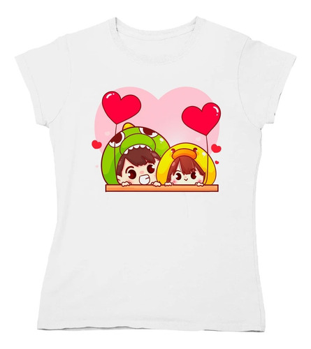 Blusa Playera Pareja Corazones Amor Kawaii Dibujos | MercadoLibre