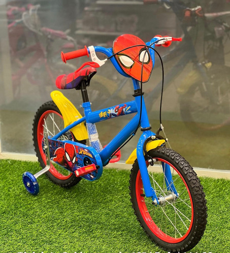 Bicicleta Spiderman Rin 16 Con Ruedas De Apoyo Para Niños