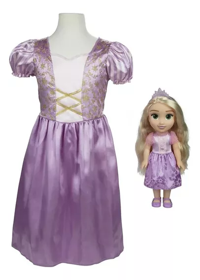 Muñeca Y Vestido Para Niña Rapunzel Princesa