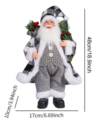 Sdd Figura De Papá Noel Coleccionable De Navidad En Blanco