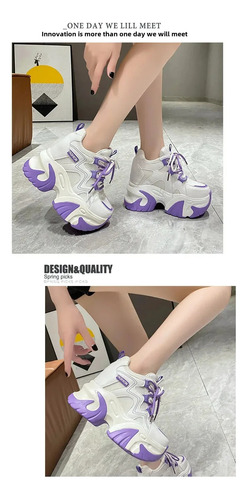 Zapatillas Con Plataforma Para Mujer, Zapatos Deportivos Casuales A La Moda