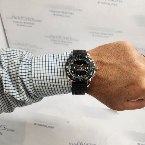Breitling Airwolf Raven 43mm Quartz Completo Preto Preto Preto