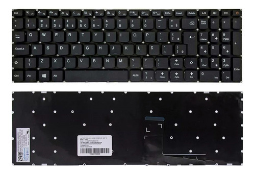 Teclado Para Lenovo Ideapad 110-15ibr Modelo: 80w2 Abnt2 Br
