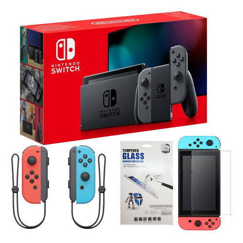 Nintendo Switch + Joy-con + Vidrio Templado Macrotec