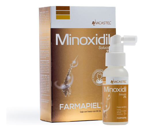 Spray Anacastel Minoxidil 2% Solución Cabello Y Barba 60 Ml