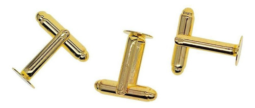 40×paquete Gemelos Latón Dorado Base Espacios