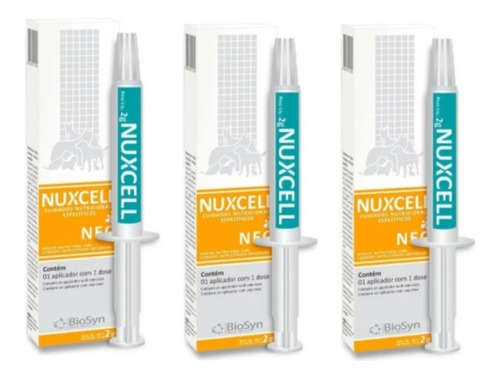 3 Nuxcell Neo Suplemento Vitamínico Para Cães E Gatos 2gr