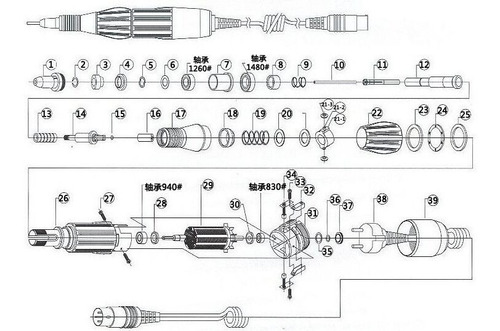 1 Rotor De Motor P/pieza De Mano Strong 102 & 102l & 105l