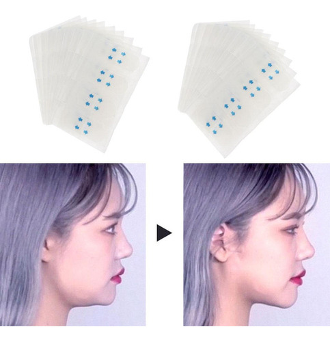 D Cinta De Estiramiento Facial Invisible 80pcs