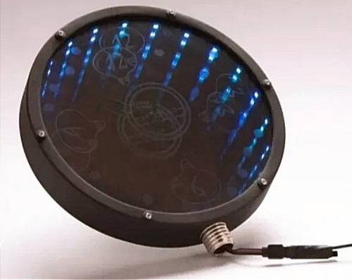 Reloj Espejo Infinito Luz Led Rgb. Modelo Bombillo.