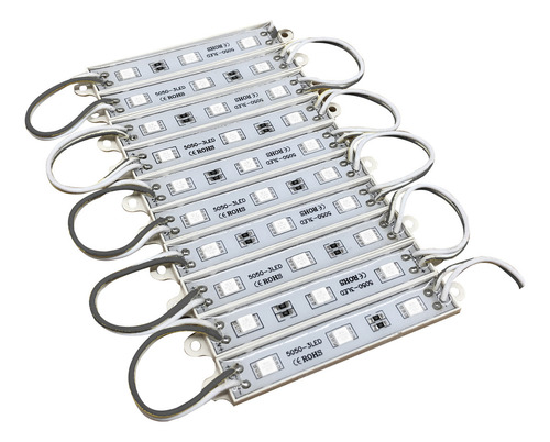 20x Módulo 5050 Smd 3 Led Ip65 Prova D'agua 12volts Luz Branco-frio