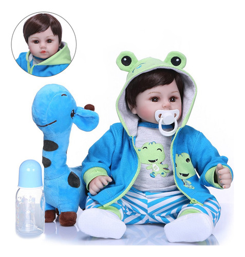 Brastoy Muñeco Bebé Reborn Realista De Silicona Niño 48cm