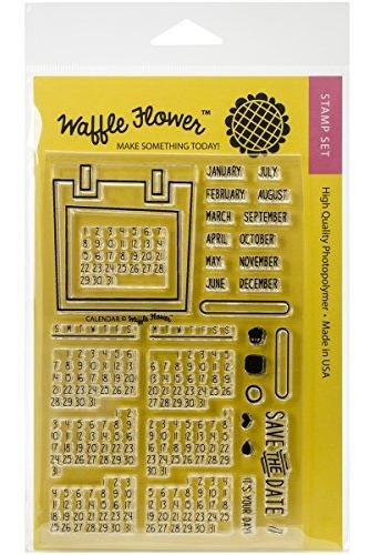 Waffle Flower Crafts 271020 Borrar Calendar Stamps 4 X 6