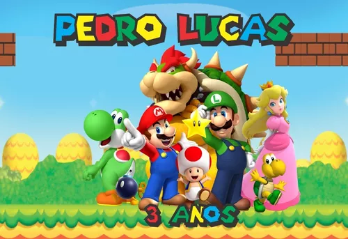 Painel Mario Bros  Super mario bros, Super mario, Jogo de dança