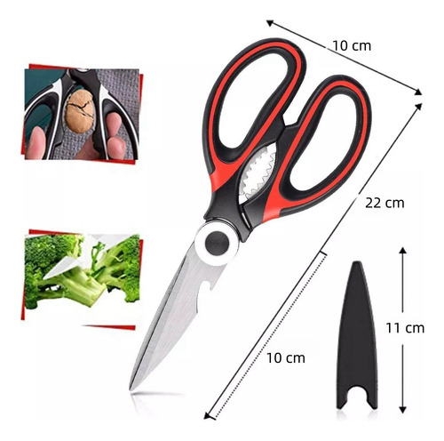 Tijeras De Cocina Multiusos De Acero Inoxidable, 2