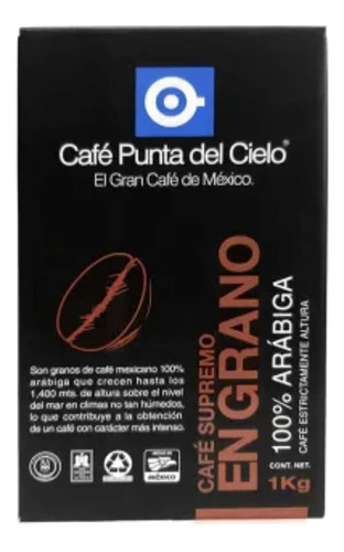 Café En Grano Punta Del Cielo Tostado Cosecha Premium 1 Kg