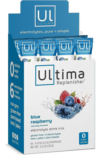 Ultima Replenisher Electrolito Rehidrat 1/20 Stick Blue Rasp