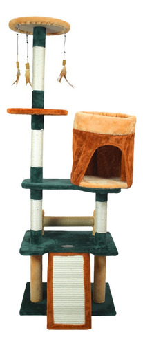 Rascadores Arbol Torre Para Gatos Rascador 143cm Fancy Pets Color Gris-Marron