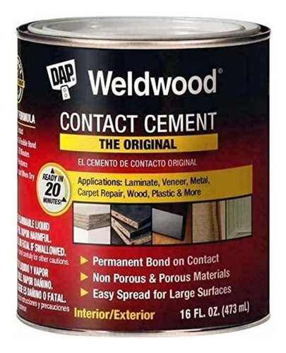 Dap 00271 Cemento De Contacto Original Weldwood  1/2 Litro