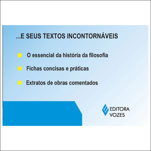 50 Autores-chaves De Filosofia E Seus Textos Incontornáveis De Grissault Katy Editorial Editora Vozes Ltda Tapa Mole En Português 2012