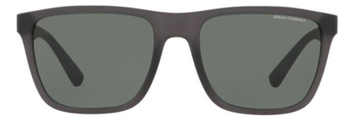 Gafas de sol Armani Exchange Ax4080sl, gris, color de la lente: verde oscuro, diseño liso