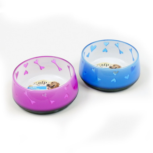 Imagen 2 de 4 de Comedero Para Perro Antiresbalante Color Azul M 550 Ml