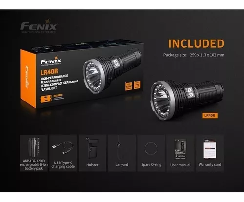 Linternas Fenix Paraguay - Linterna Fenix RC40 🔦✨⠀Con iluminación de 6,000  lúmenes y alcance de 773 metros, RC40 es tu compañera ideal para  actividades al aire libre.⠀ Garantía de 5 años. WhatsApp