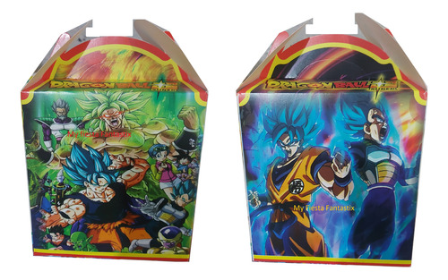 Goku Dragon Ball Super V Set 50 Dulceros Cajitas Bolo Feliz