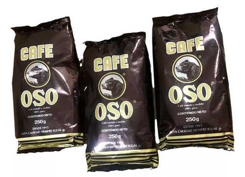 OSO Cafe molido en bolsa Molido Café tostado y molido Bolsa Unidad 1 250 g