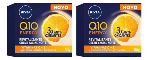 Creme Nivea Energy Q10 Noturno 50g Antissinais 2 Unidades Momento De Aplicação Noite Tipo De Pele Normal