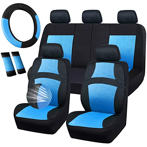 Juego Completo De Fundas De Asiento De Malla De Aire 3d...