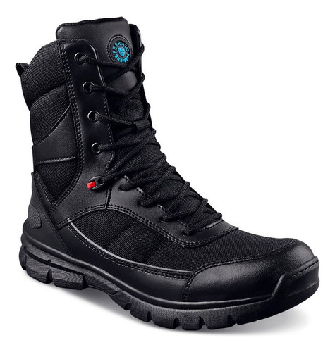 Botin Industrial Q06484pr Antideslizante Guardia Ojal Metal