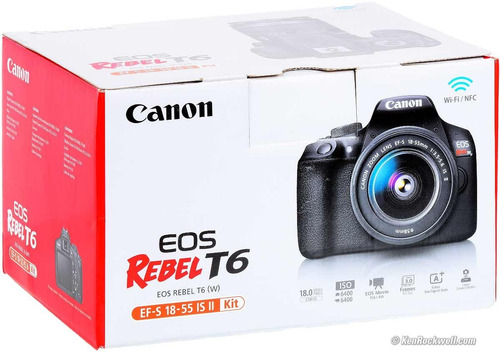 Imagen 2 de 6 de Canon T6 C/lente 75/300 Nueva A Estrenar Garantia