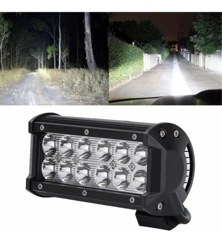 Barra Led 36w 7 Pulgadas Spot Auto Moto Camioneta