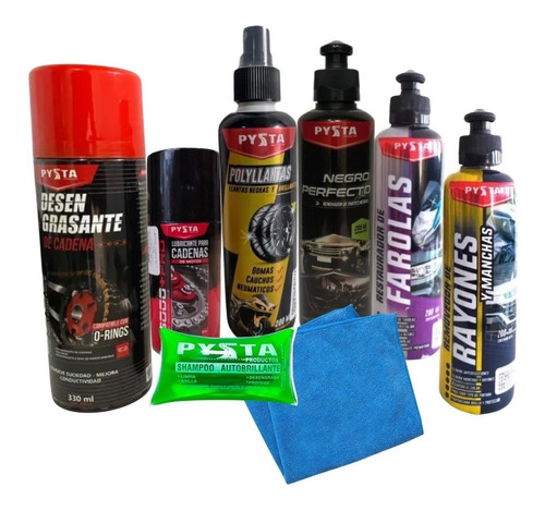 Super Kit Limpieza Motos Promo Brillo Y Protección