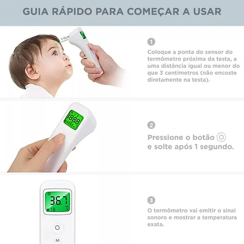 Termômetro Digital Bioland Infravermelho Anvisa E Inmetro Branco