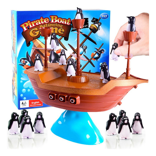 Juego De Mesa Penguin Pirate Ship, Divertido Juego De Equili